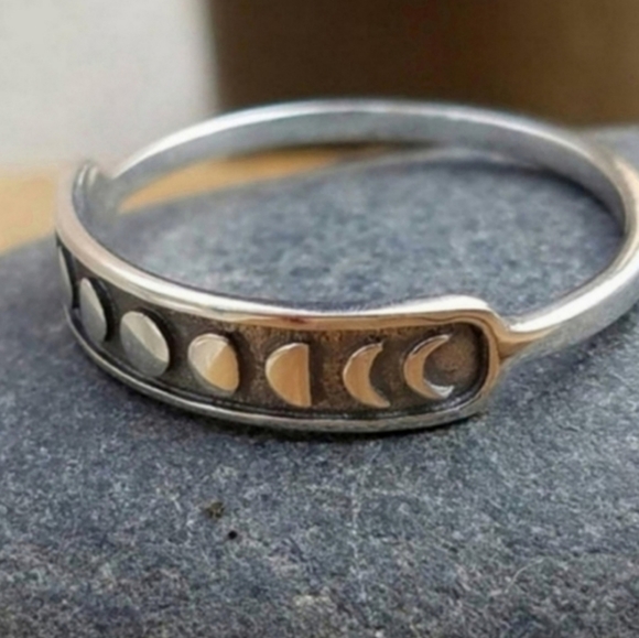 Free People Jewelry - Silver Moon Eclipse Boho Ring